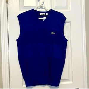 BNWT Men’s striped Lacoste sweater vest